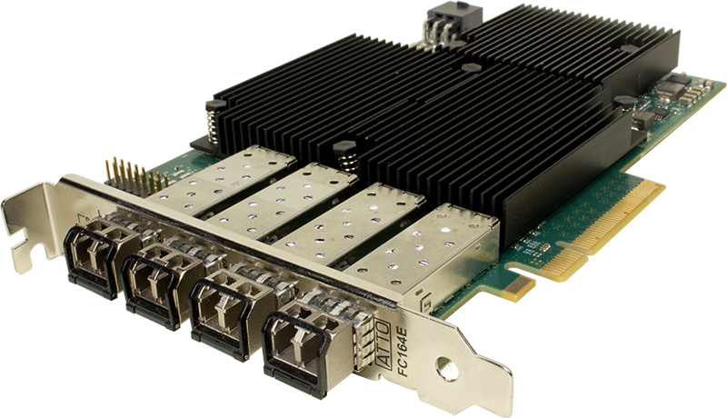 ATTO 16Gb FC 4Ch. PCIe x8 3.0 HBA SFP LC interface