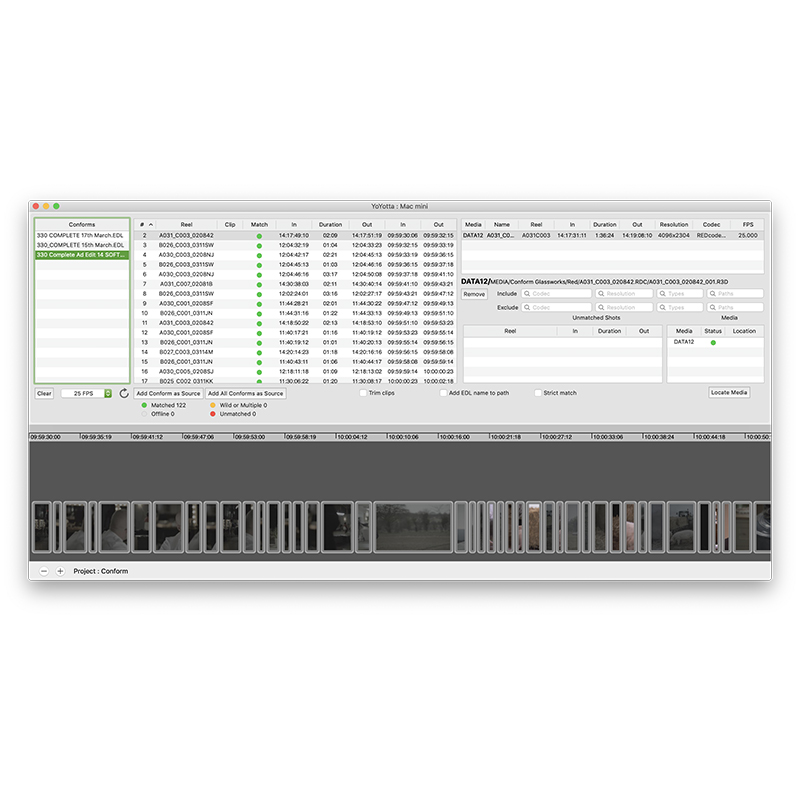 YoYotta ID Conform module material for archive/restore/trim - Afbeelding 8