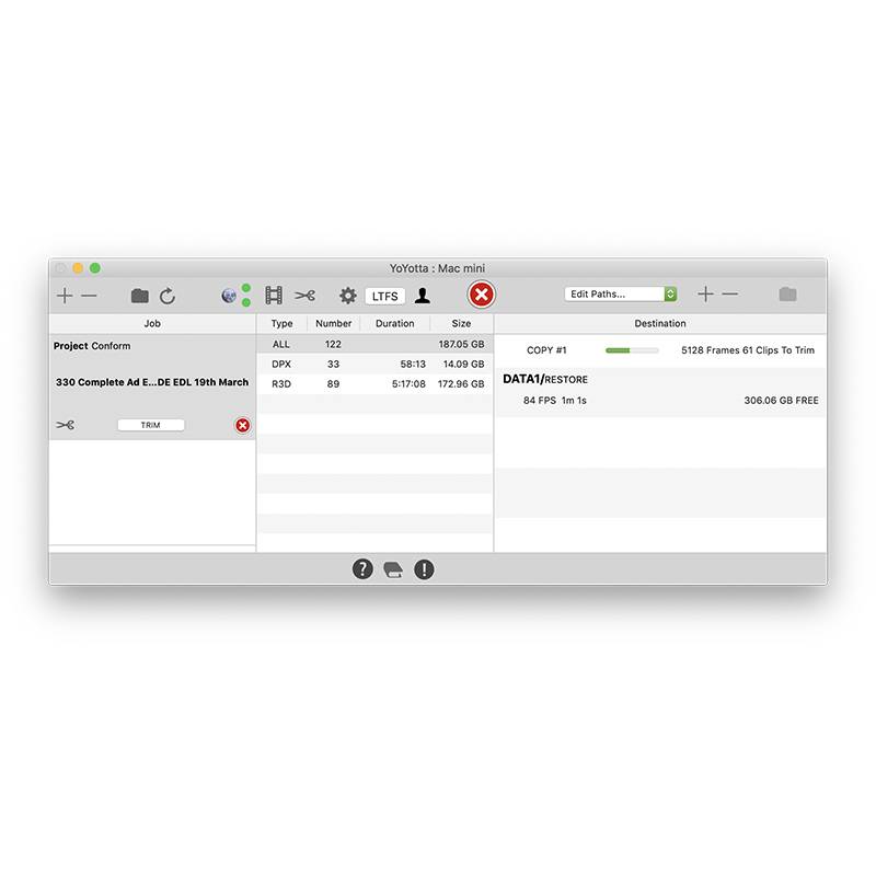 YoYotta ID Conform module material for archive/restore/trim - Afbeelding 6