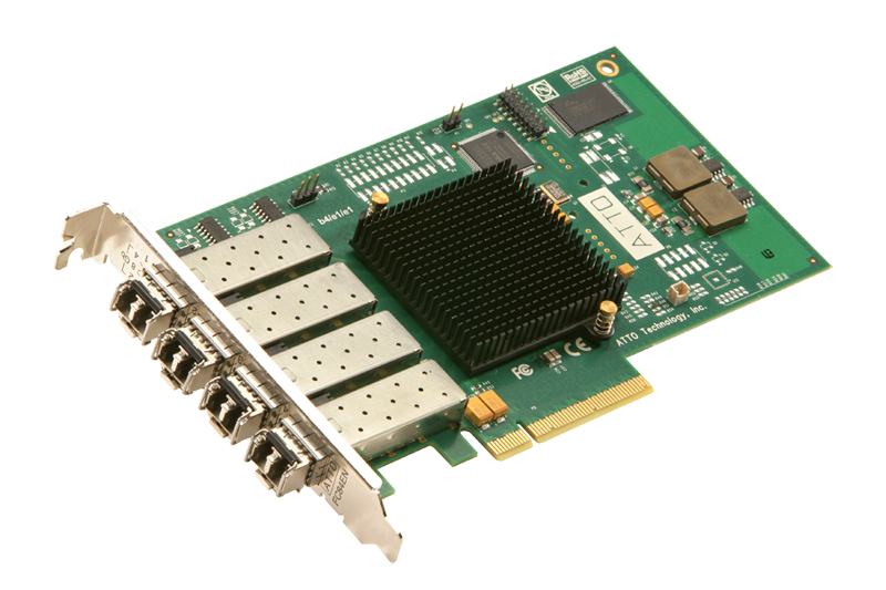 ATTO 8Gb FC 4Ch. PCIe x8 2.0 HBA SFP LC interface