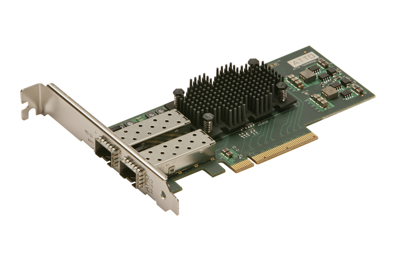 ATTO FastFrame Dual Channel x8 PCIe 2.0 10GbE LC SFP+ SR Int