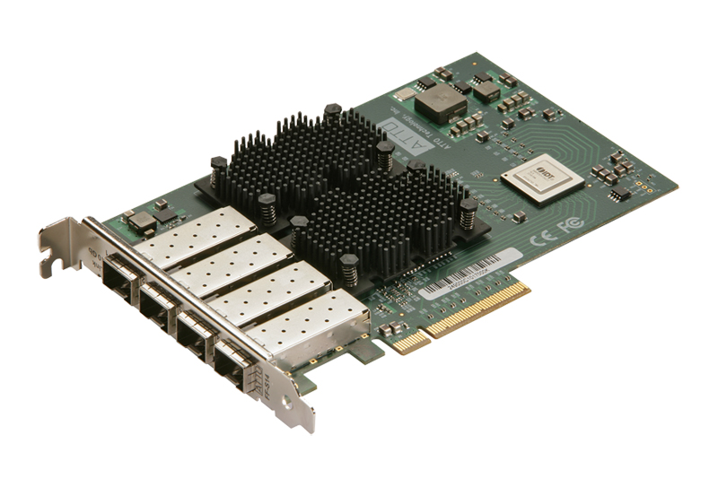 ATTO FastFrame Quad Channel x8 PCIe 2.0 10GbE LC SFP+ SR Int