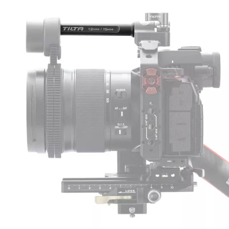 Tilta 15mm to 12mm DJI Rod Adapter – Black (TA-15R-12R-B)