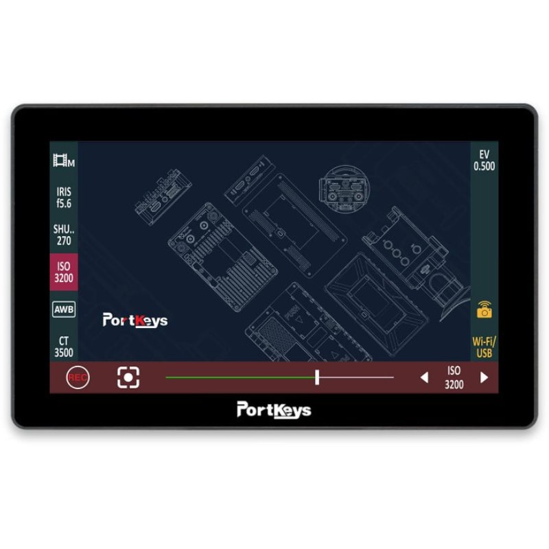 the Portkeys LH5P II is an entry level, on screen monitor for wired and wireless wireless camera control