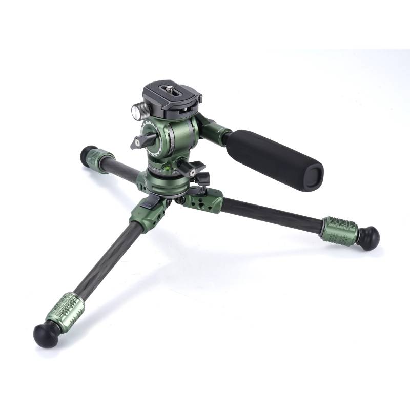 TILTA Table Top Video Tripod with Fluid Head and Carbon Legs - Forest Green (TT-VT03-FB-FG)
