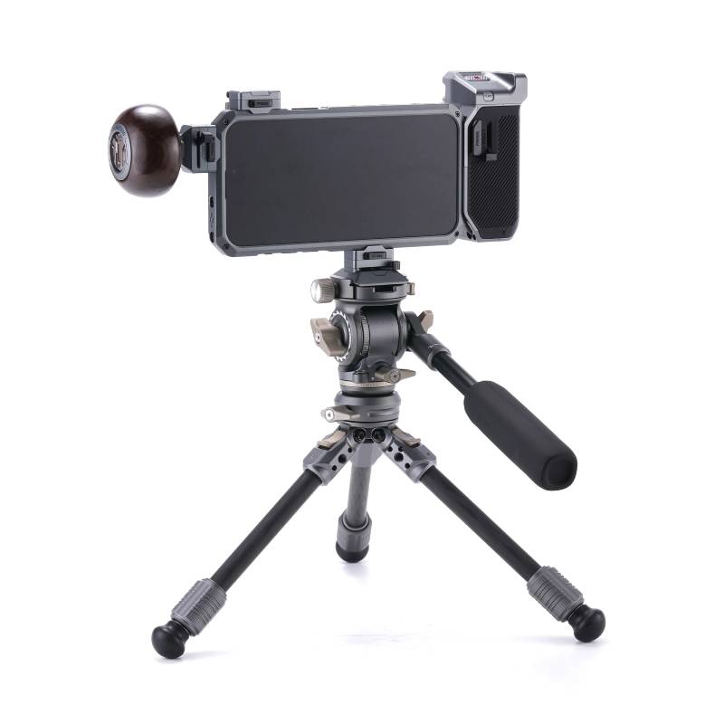 TILTA Table Top Video Tripod with Fluid Head and Carbon Legs - Space Grey (TT-VT03-FB-SG)