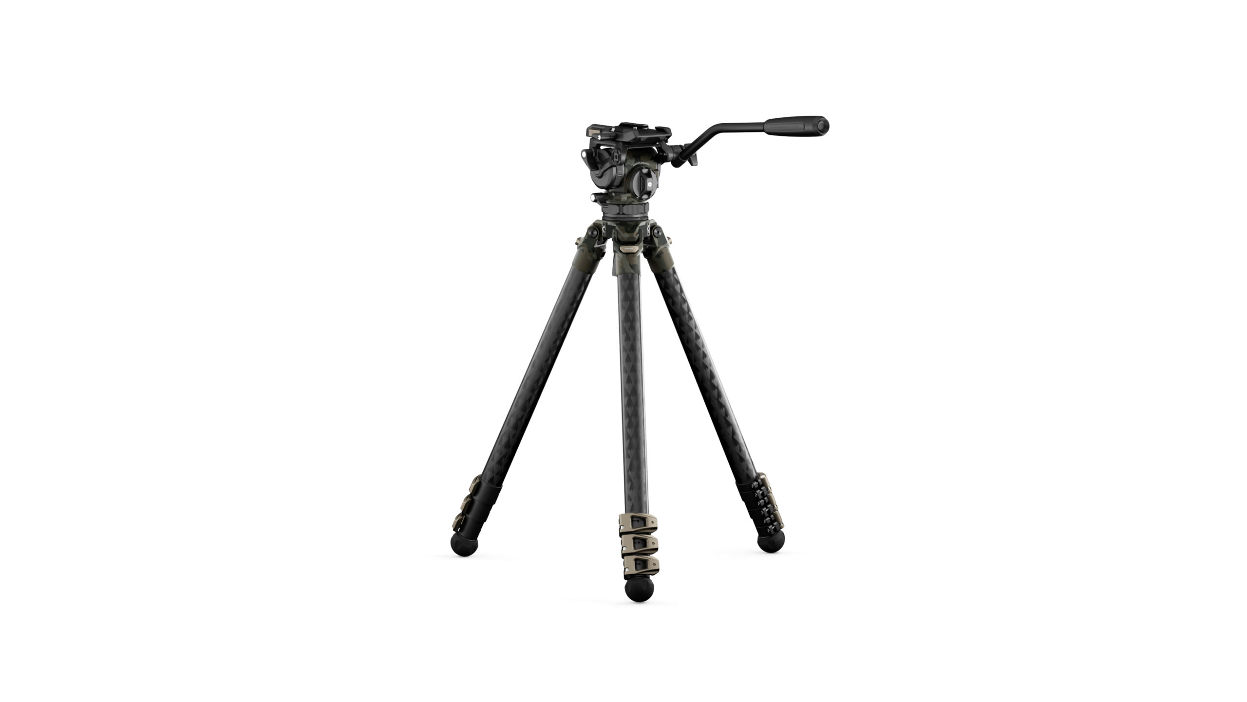 Tilta 75mm Cine Fluid Head with 3-Stage Carbon Fiber Tripod - Forest Camo (TT-CT08-75-FC)