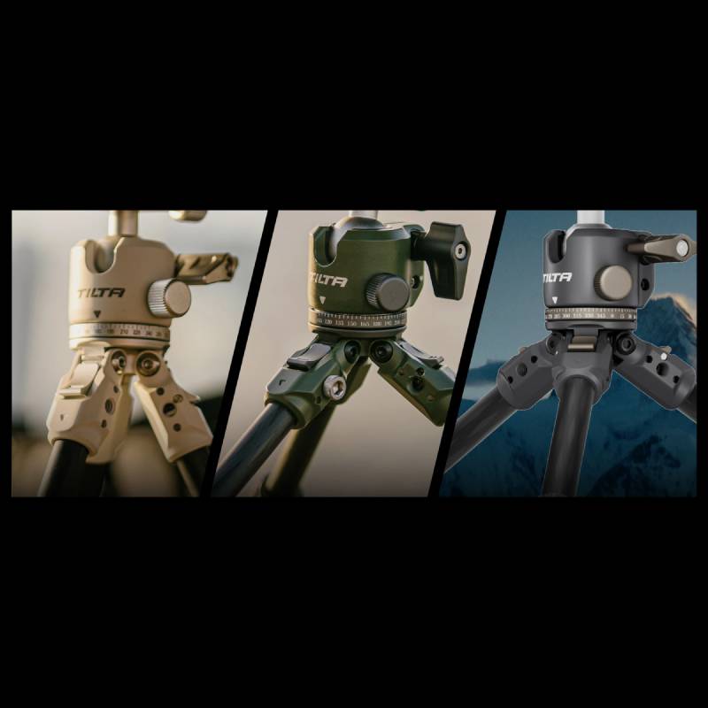 Tilta Tabletop Tripod Kit Tabletop Ball Head with 1-Stage Carbon Fiber Tripod Legs - Forest Green (TT-BT03-FB-FG)