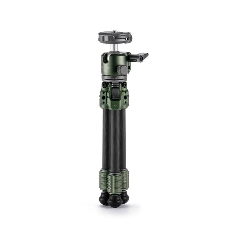 Tilta Tabletop Tripod Kit Tabletop Ball Head with 1-Stage Carbon Fiber Tripod Legs - Forest Green (TT-BT03-FB-FG)