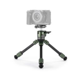 Tilta Tabletop Tripod Kit Tabletop Ball Head with 1-Stage Carbon Fiber Tripod Legs - Forest Green (TT-BT03-FB-FG)