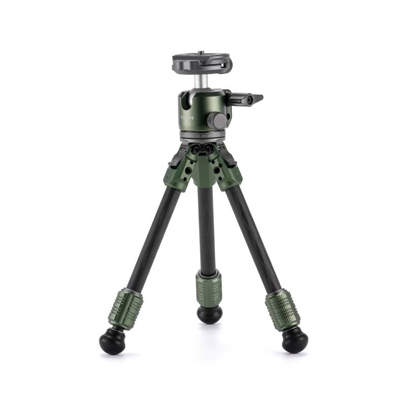 Tilta Tabletop Tripod Kit Tabletop Ball Head with 1-Stage Carbon Fiber Tripod Legs - Forest Green (TT-BT03-FB-FG)