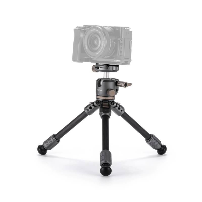 Tilta Tabletop Tripod Kit Tabletop Ball Head with 1-Stage Carbon Fiber Tripod Legs - Forest Green (TT-BT03-FB-SG)