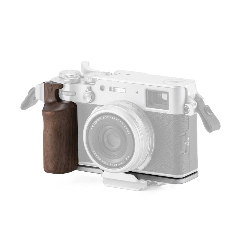 Tilta Mounting Baseplate with Wooden Grip for Fujifilm X100VI - Silver (TA-T70-WG-S) - Afbeelding 2
