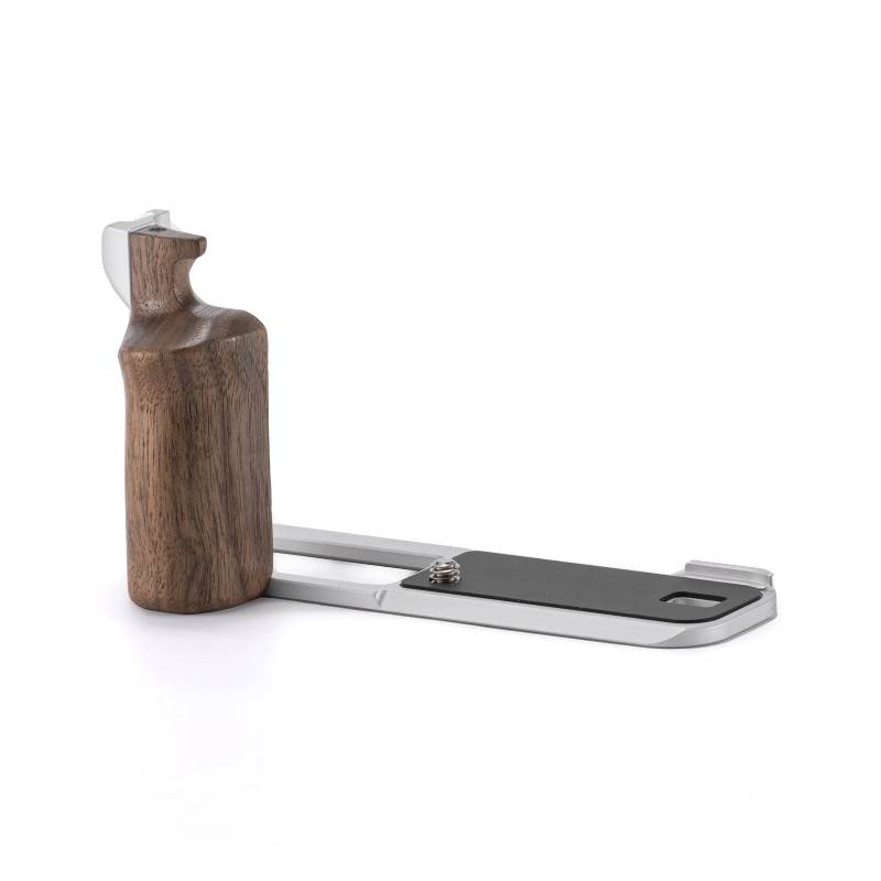 Tilta Mounting Baseplate with Wooden Grip for Fujifilm X100VI - Silver (TA-T70-WG-S)