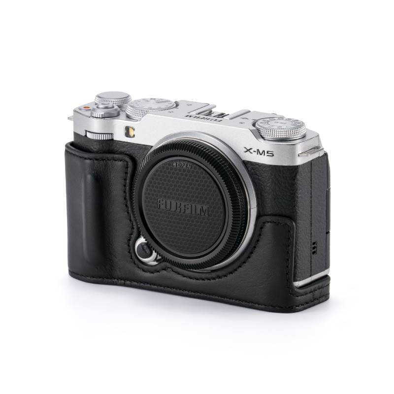 TA-T73-LCC-Leather Camera Case for Fujifilm X-M5 - Black