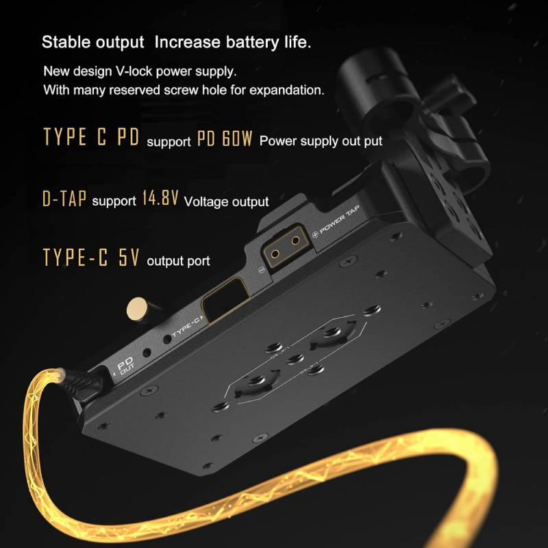 Tilta Smart V Mount Battery Plate – Black (TA-BTP3-V-B)