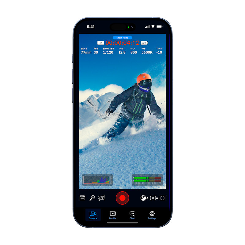 Blackmagic-Camera-for-iOS en Android Portrait mode