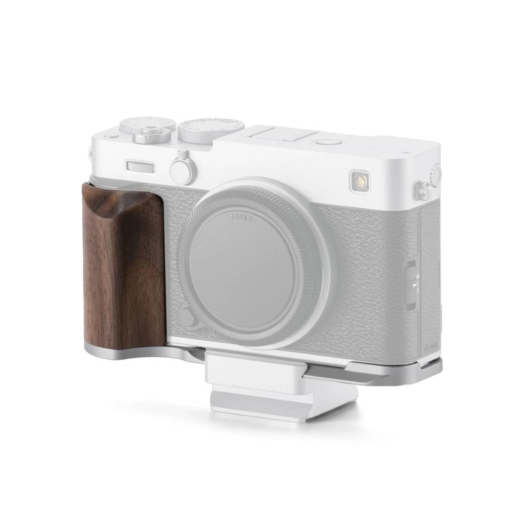 Tilta Mounting Baseplate with Wooden Grip for Fujifilm X-E5 - Silver - Afbeelding 2