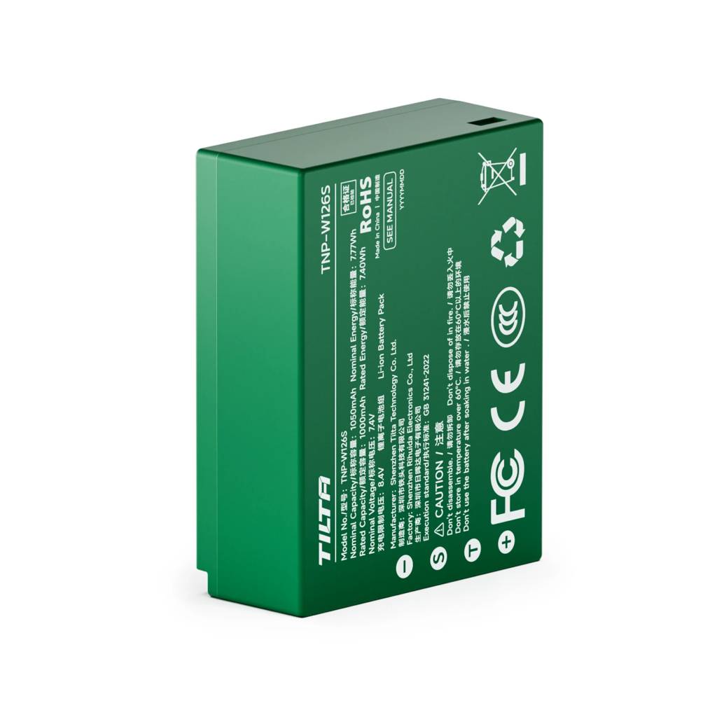 Tilta NP-W126S Battery with USB-C Input (1050mAh) - Forest Green